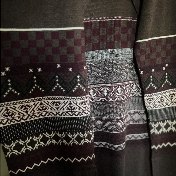 M. Rena Brown and Boho Patterned Long sleeveless Cardigan/ Wool Blend / medium - Picture 4 of 7